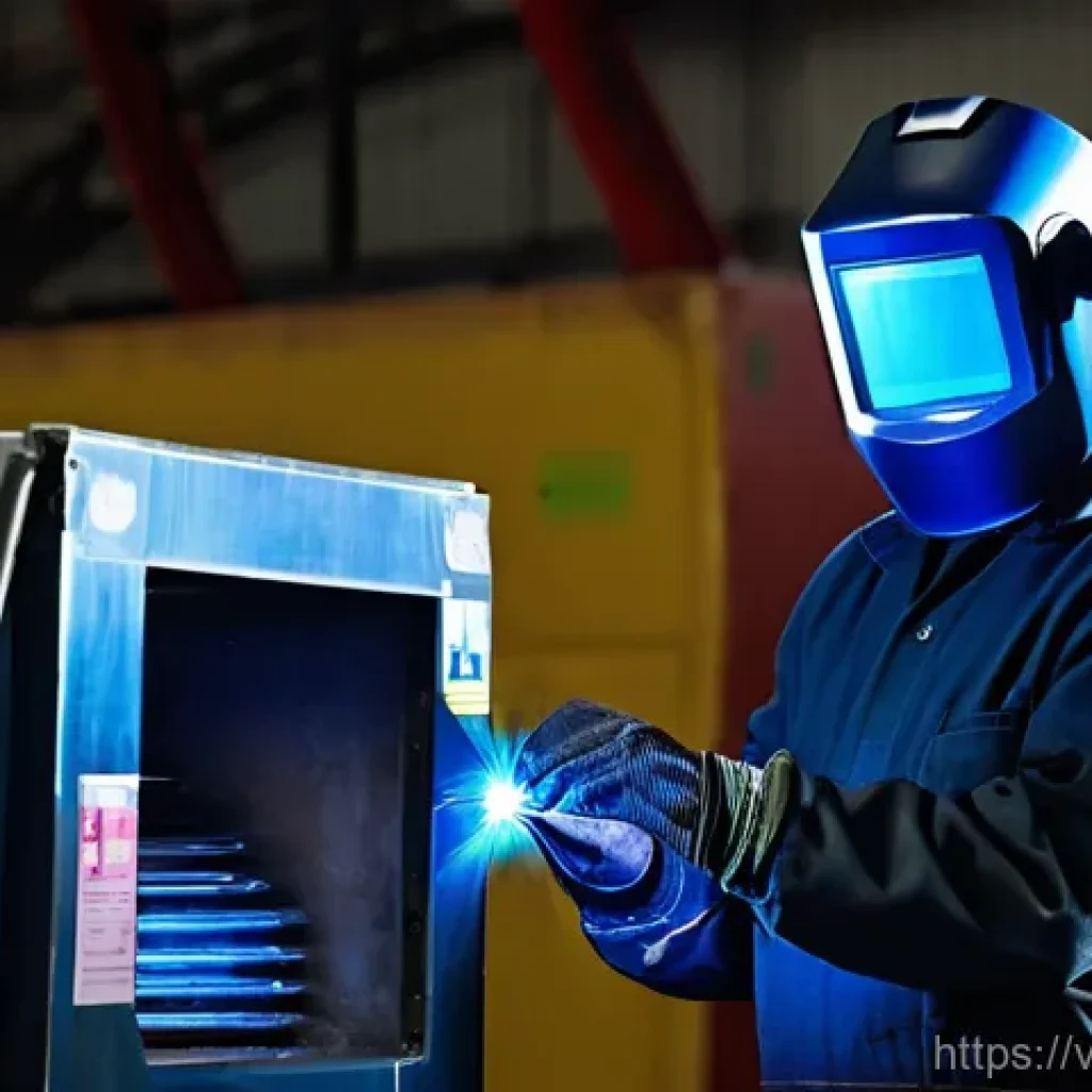 용접사 이직 준비 체크리스트 - **Prompt:** A highly skilled Vietnamese male welder, in his mid-30s, demonstrating a modern welding ...