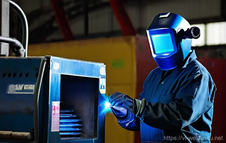 용접사 이직 준비 체크리스트 - **Prompt:** A highly skilled Vietnamese male welder, in his mid-30s, demonstrating a modern welding ...