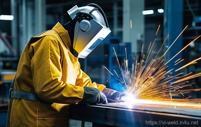 용접사 직업 전망과 변화 - **Prompt 1: The Evolution of Welding: Manual Skill Meets Robotic Precision**
A visually rich sce...