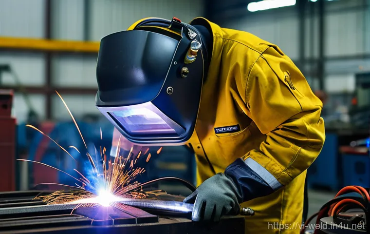용접사 직업 전망과 변화 - **Prompt 1: The Evolution of Welding: Manual Skill Meets Robotic Precision**
    A visually rich sce...